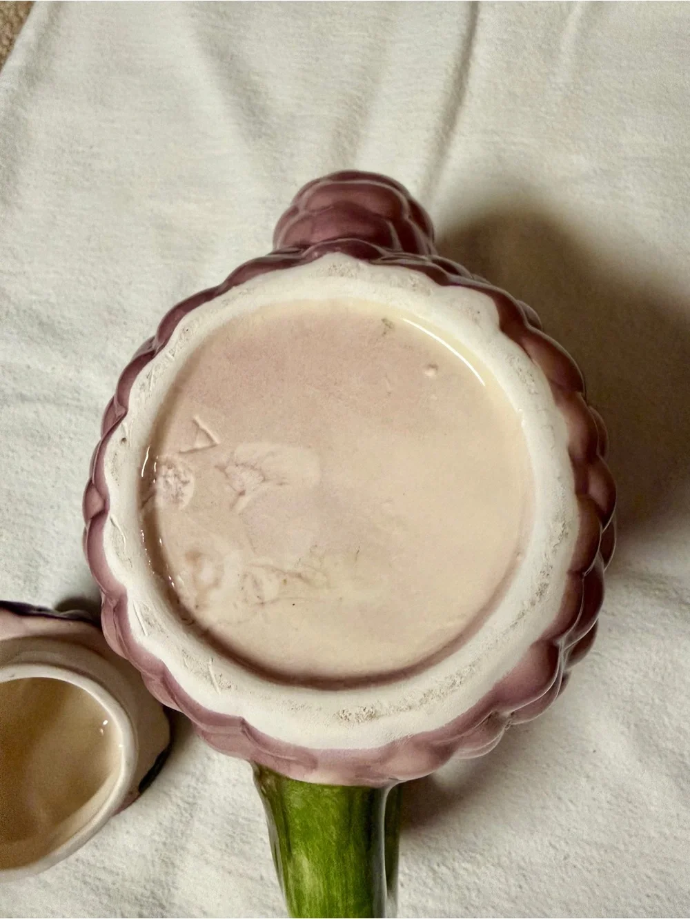 Vintage 90s Grapes Ceramic teapot Cottagecore Farmhouse Fruit kitchen cottage